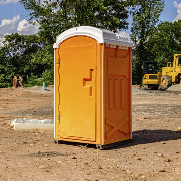 how often are the porta potties cleaned and serviced during a rental period in Gove County